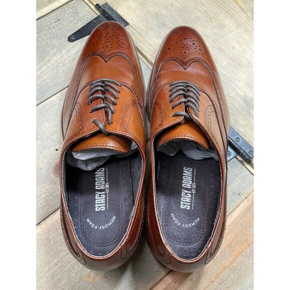 STACY Adams Mens Dunbar Wingtip Oxford Cognac Mens 25064-221 8.5M US main image 4